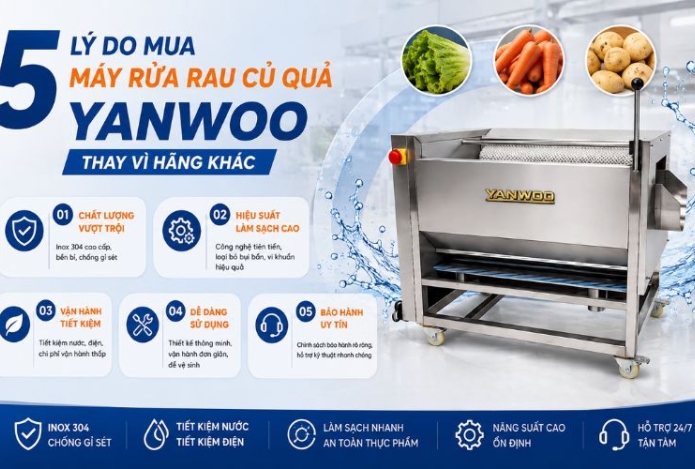 5 Lý do mua máy rửa rau củ quả Yanwoo thay vì hãng khác