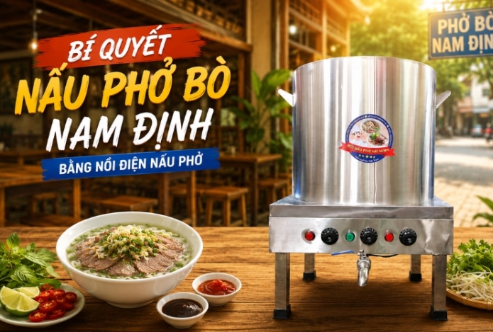 Bí quyết nấu phở bò nam Định bằng nồi điện nấu phở 