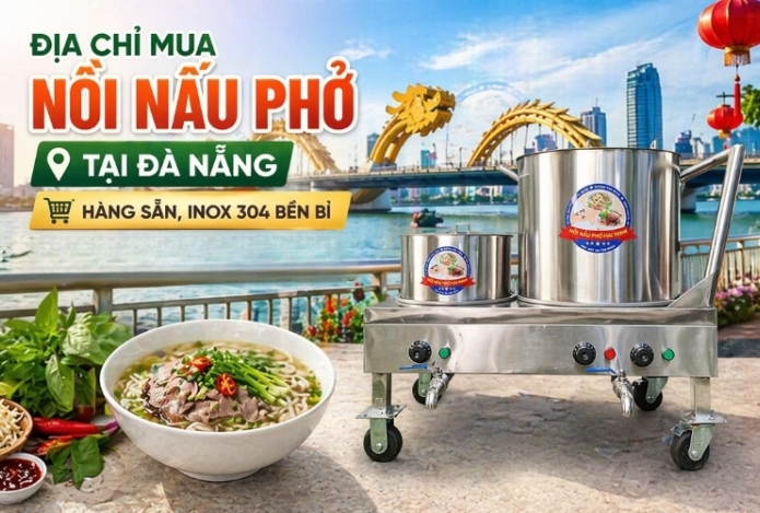 Hình ảnh Địa chỉ mua Nồi Nấu Phở Tại Đà Nẵng – Hàng sẵn, Inox 304 bền bỉ