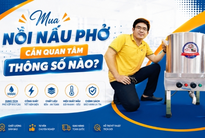 Mua nồi nấu phở cần quan tâm thông số nào