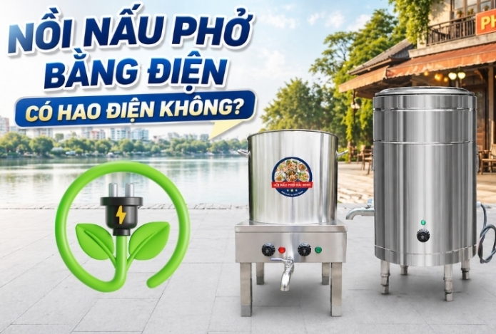 Hình ảnh Nồi nấu phở bằng điện có hao điện không?
