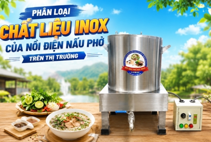 Phân loại chất liệu inox của nồi điện nấu phở trên thị trường