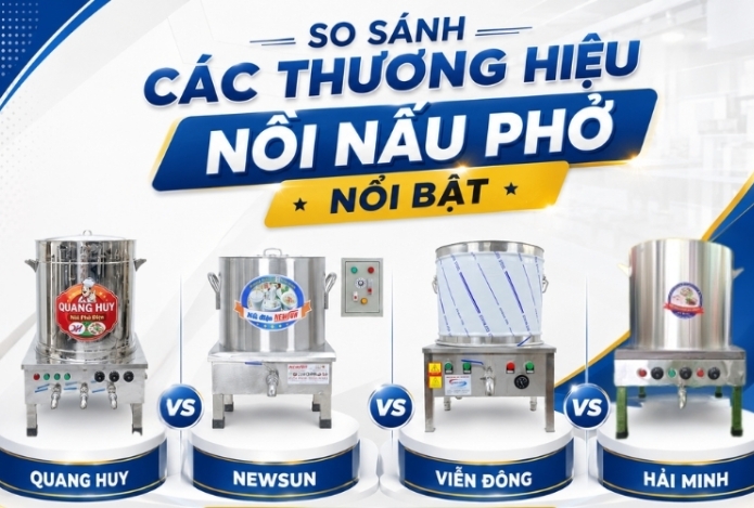 So sánh các thương hiệu nồi nấu phở nổi bật