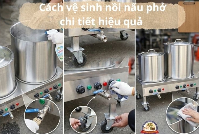 Hình ảnh Bật mí cách vệ sinh nồi nấu phở chi tiết hiệu quả nhất