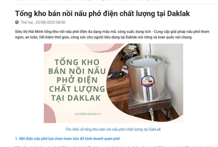 daklak24h.com.vn|Tổng kho bán nồi nấu phở điện chất lượng tại Daklak