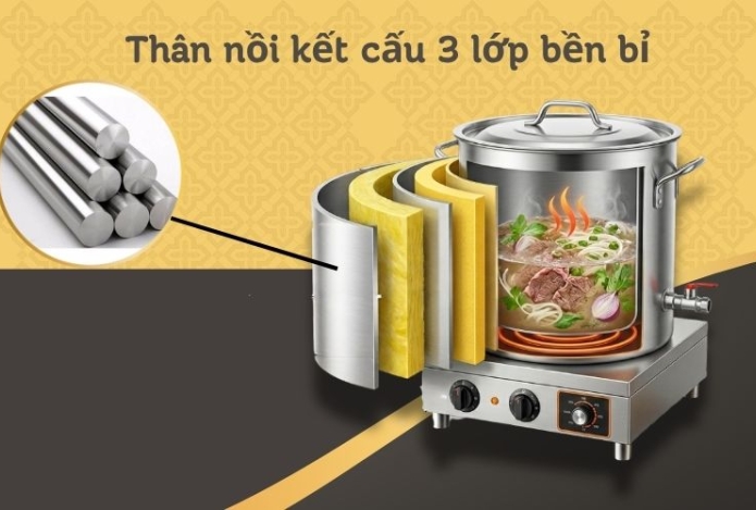 Cấu Tạo Nồi Nấu Phở Và Nguyên Lý Vận Hành