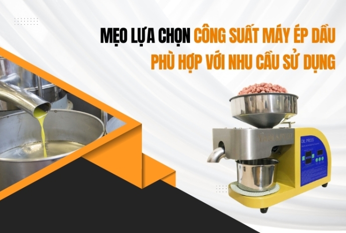 Mẹo lựa chọn công suất máy ép dầu phù hợp với nhu cầu sử dụng
