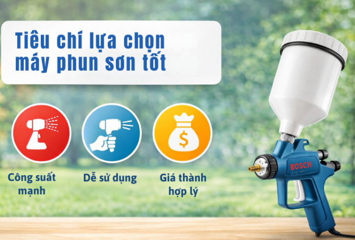 Tiêu chí lựa chọn máy phun sơn tốt