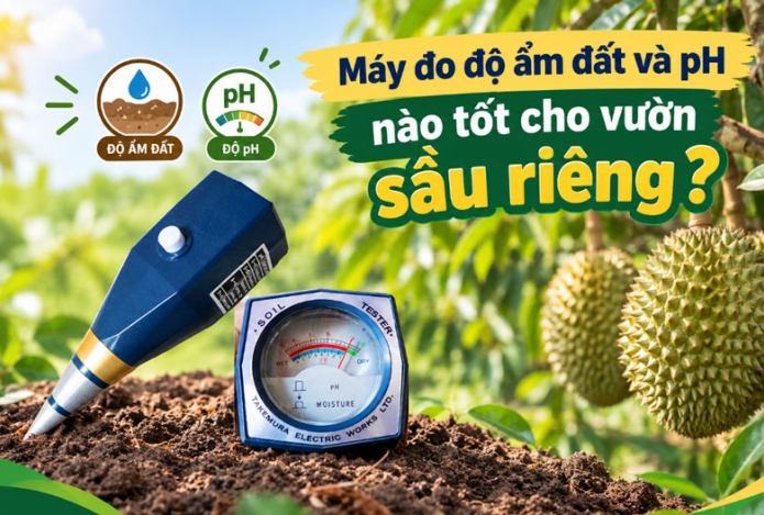 Hình ảnh Máy đo độ ẩm đất và pH nào tốt cho vườn sầu riêng ?