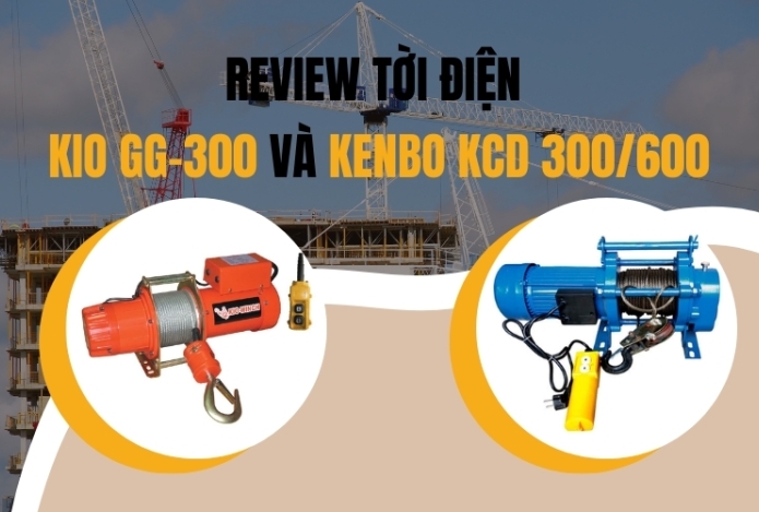Hình ảnh Review tời điện kio GG-300 và Kenbo KCD 300/600