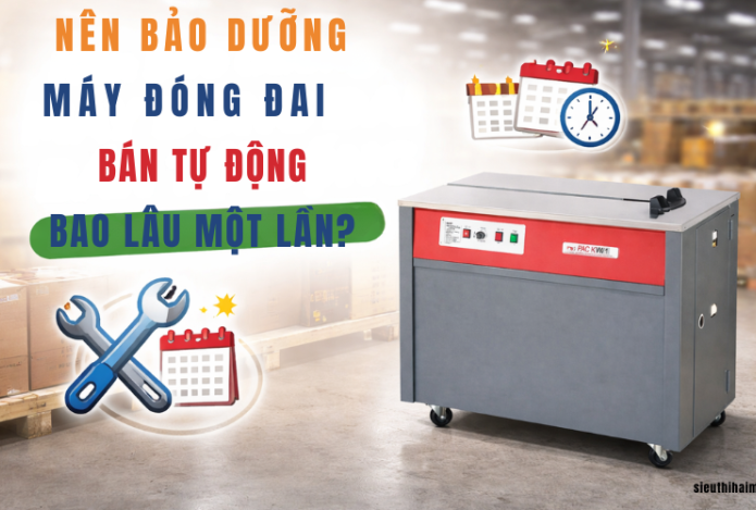 Nên bảo dưỡng máy đóng đai bán tự động bao lâu một lần? [Giải đáp]