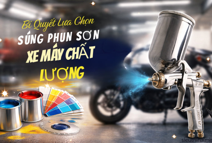 Bí quyết lựa chọn súng phun sơn xe máy chất lượng