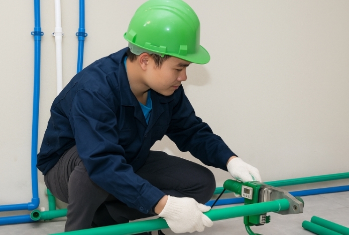 Hình ảnh Hướng dẫn cách hàn ống nước nóng nhanh bằng máy hàn ống