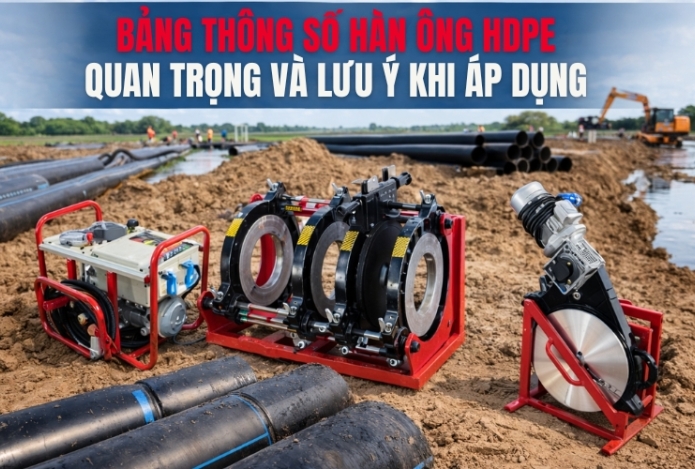 Bảng thông số hàn ống HDPE quan trọng và lưu ý khi áp dụng