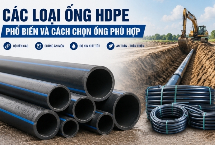 Các loại ống hdpe phổ biến và cách chọn ống phù hợp