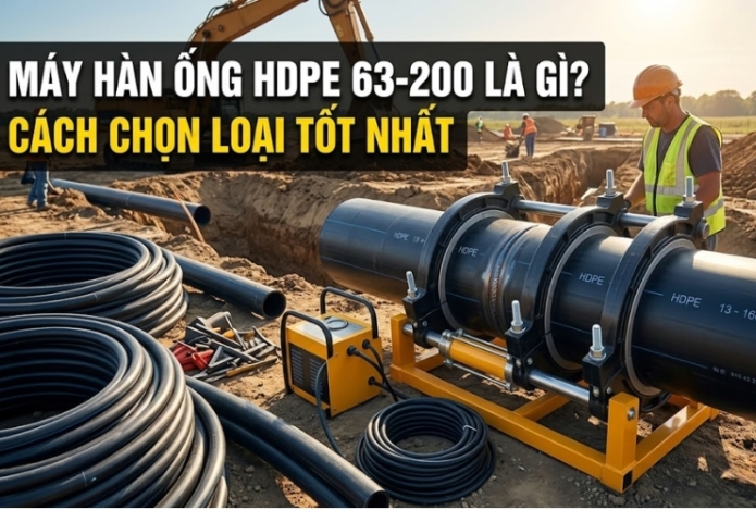 Máy Hàn Ống HDPE 63-200 Là Gì? Cách Chọn Loại Tốt Nhất
