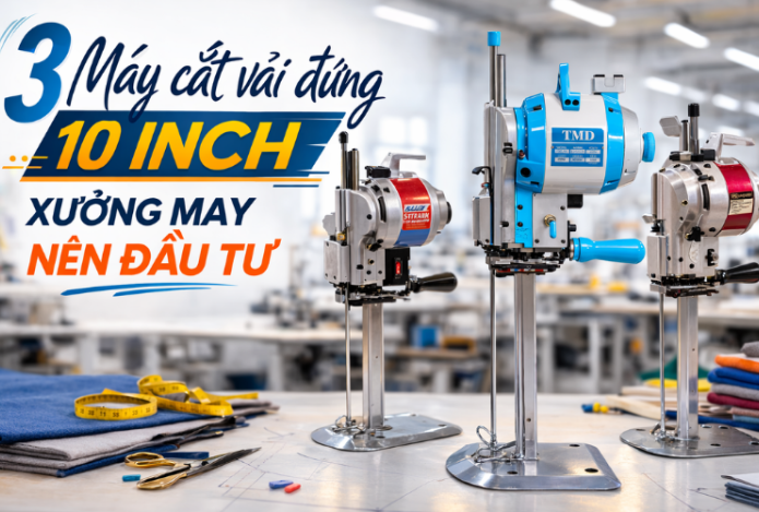3 Máy cắt vải đứng 10 Inch xưởng may nên đầu tư