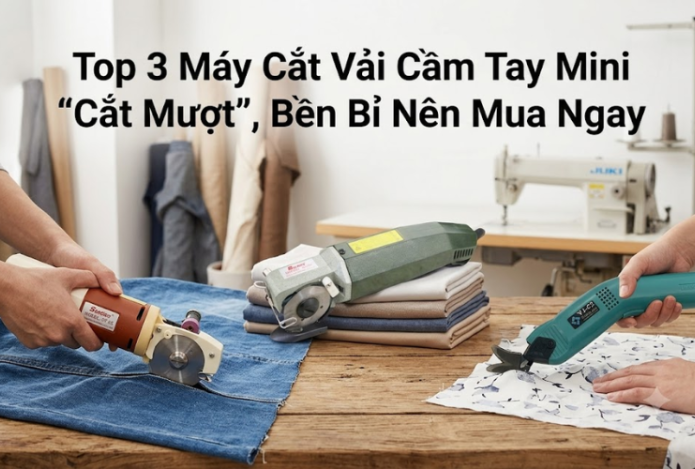 Top 3 Máy Cắt Vải Cầm Tay Mini 