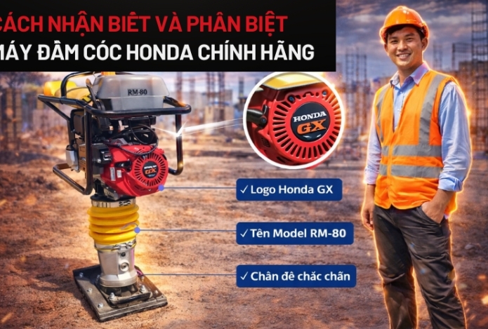 Hình ảnh Cách nhận biết và phân biệt máy đầm cóc Honda chính hãng
