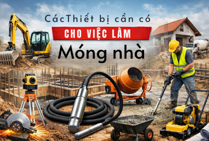 Các thiết bị cần có cho việc làm móng nhà