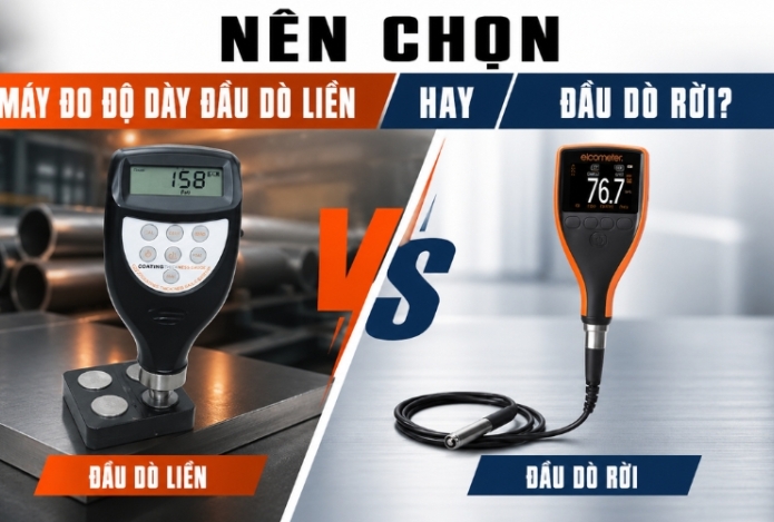 Hình ảnh Nên chọn máy đo độ dày đầu dò liền hay đầu dò rời?