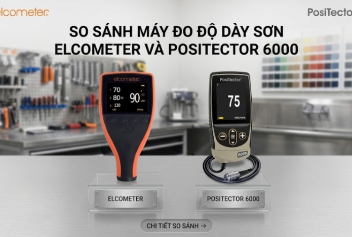So sánh máy đo độ dày sơn elcometer và positector 6000