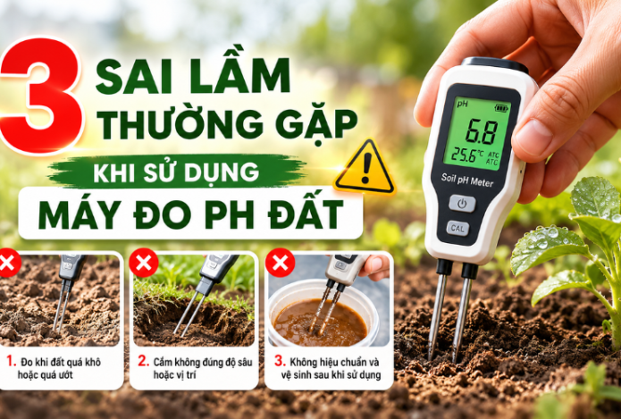 Hình ảnh 3 Sai Lầm Thường Gặp Khi Sử Dụng Máy Đo Ph Đất