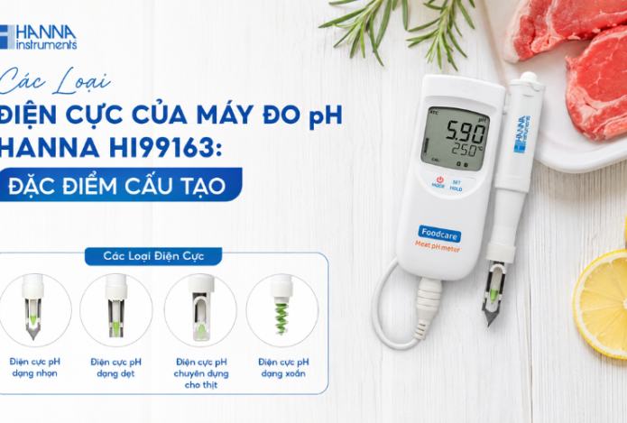 Hình ảnh Các Loại Điện Cực Của Máy Đo pH Hanna HI99163: Đặc Điểm Cấu Tạo 