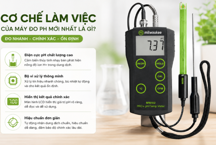 Hình ảnh Cơ chế làm việc của máy đo ph mới nhất là gì?