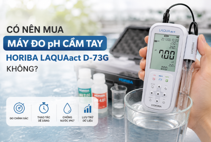 Hình ảnh Có nên mua máy đo pH cầm tay Horiba LAQUAact D-73G không? 