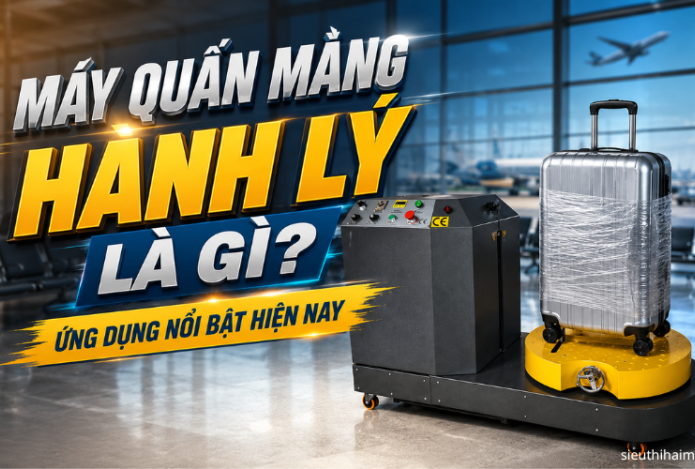 Máy quấn màng hành lý là gì? Ứng dụng nổi bật hiện nay