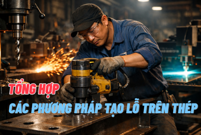 Tổng hợp các phương pháp tạo lỗ trên thép được ưa chuộng nhất 
