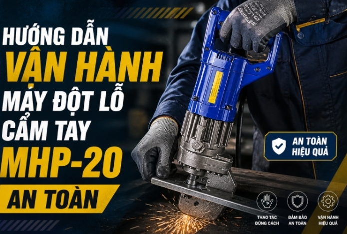 Hướng dẫn vận hành máy đột lỗ cầm tay MHP-20 an toàn