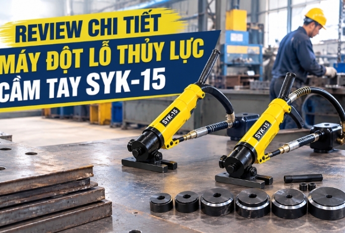 Review máy đột lỗ thủy lực cầm tay SYK-15