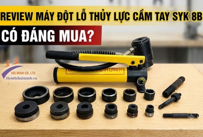 Review máy đột lỗ thủy lực cầm tay SYK 8B: Có đáng mua?