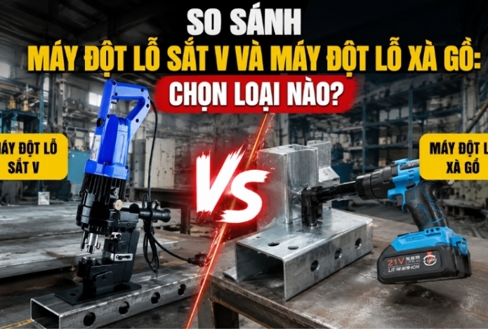 So sánh máy đột lỗ sắt V và máy đột lỗ xà gồ