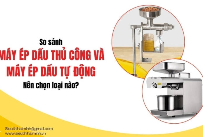 So sánh máy ép dầu thủ công và máy ép dầu tự động: Nên chọn loại nào?