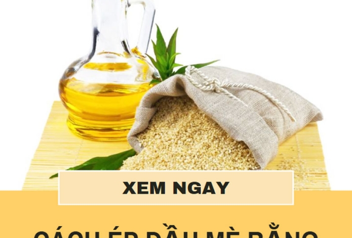 Hình ảnh Cách ép dầu mè bằng máy ép dầu