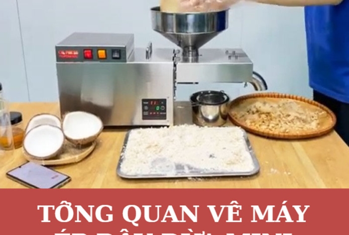 Hình ảnh Tổng quan về máy ép dầu dừa mini thế hệ mới