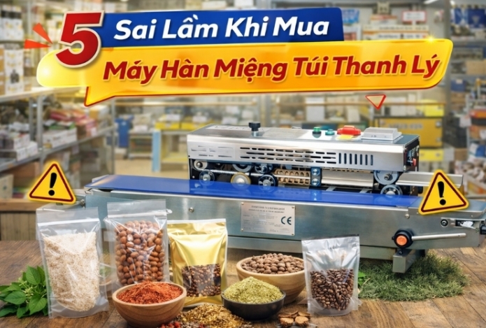 5 Sai Lầm Khi Mua Máy Hàn Miệng Túi Thanh Lý