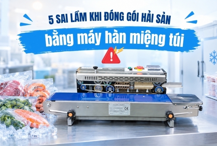 5 sai lầm khi đóng gói hải sản bằng máy hàn miệng túi