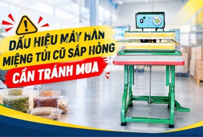 Dấu hiệu máy hàn miệng túi cũ sắp hỏng cần tránh mua