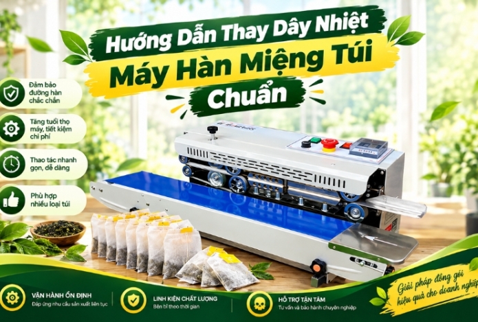 Hướng Dẫn Thay Dây Nhiệt Máy Hàn Miệng Túi Chuẩn