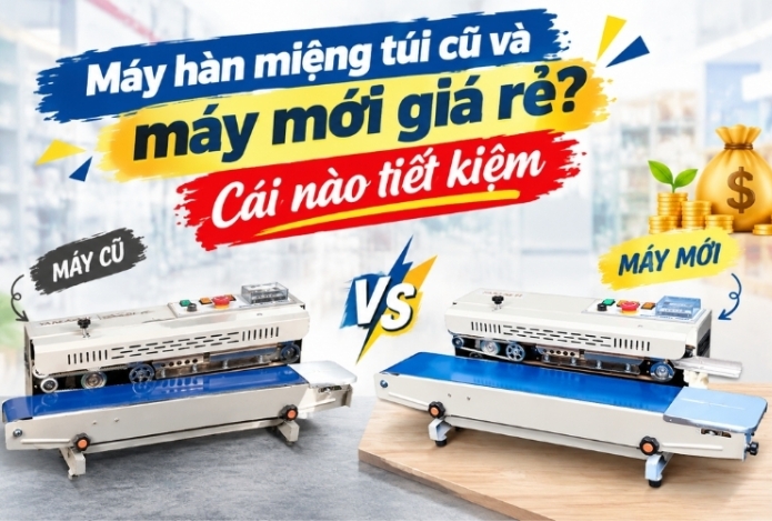 Máy hàn miệng túi cũ và máy mới giá rẻ? Cái nào tiết kiệm