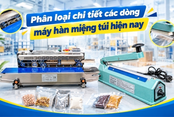 Phân loại chi tiết các dòng máy hàn miệng túi hiện nay