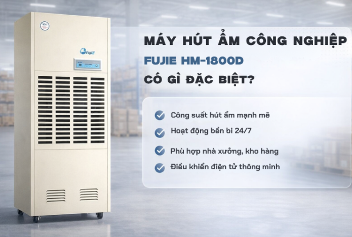 Hình ảnh Máy Hút Ẩm Công Nghiệp Fujie HM-1800D Có Gì Đặc Biệt?