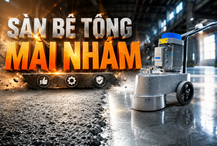 Sàn bê tông mài nhám: Ưu nhược điểm và quy trình thực hiện