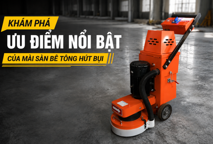 Khám phá ưu điểm nổi bật của mài sàn bê tông hút bụi