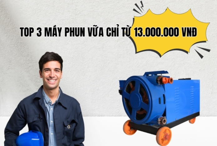 Hình ảnh Top 3 máy phun vữa chỉ từ 13.000.000 vnđ