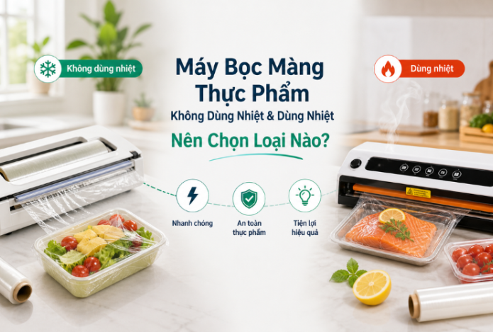 Máy Bọc Màng Không Dùng Nhiệt Với Dùng Nhiệt - Nên Chọn Loại Nào?